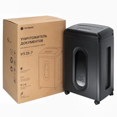 уничтожитель бумаги гелеос уп25-7